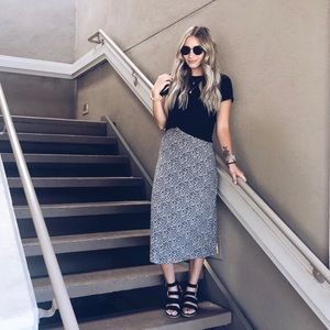 Leopard Print midi skirt